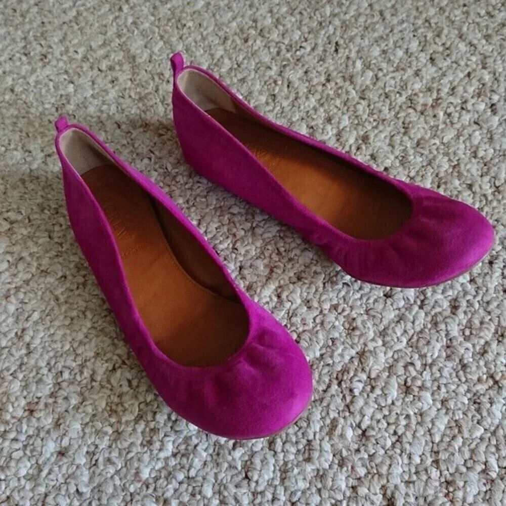 J. Crew pink/fuchsia Suede Ballet flat size 6